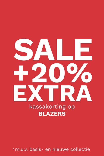 20% extra kassa korting blazer-jasjes