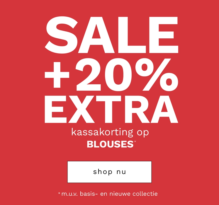 20% extra kassa korting blouses