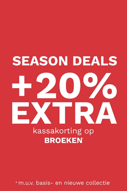 20% korting op broeken