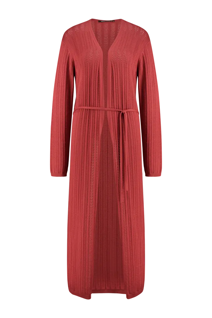 Ajourgebreid lange cardigan