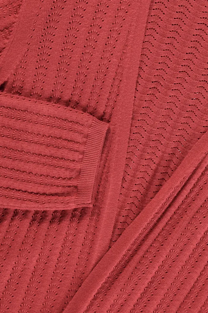 Ajourgebreid lange cardigan