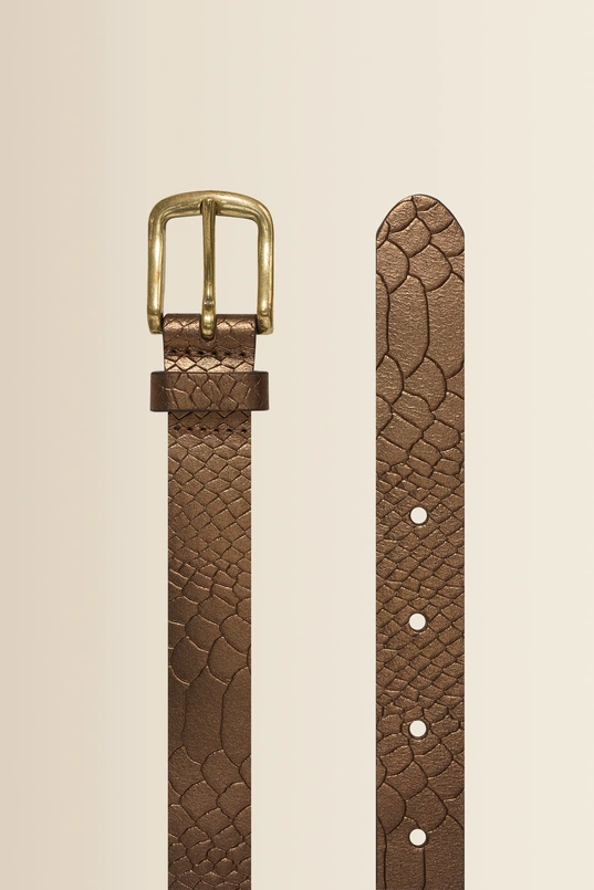 Belt crocodile structure metallic