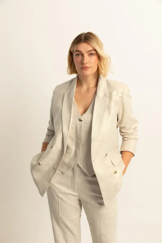 Blazer linnenmix