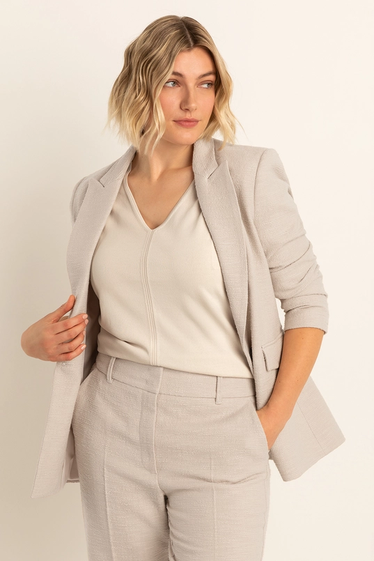 Blazer met boucléstructuur