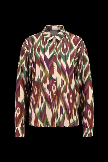 Bloes met Ikat print
