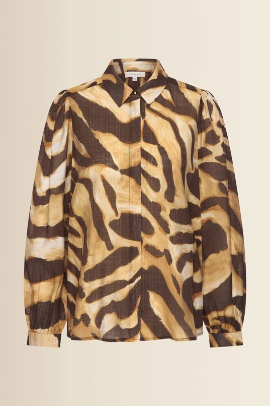 Blouse met animalprint