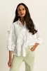 Blouse met bloemapplicaties