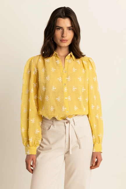 Blouse met geborduurde details