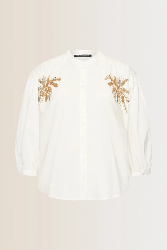 Blouse met geborduurde details