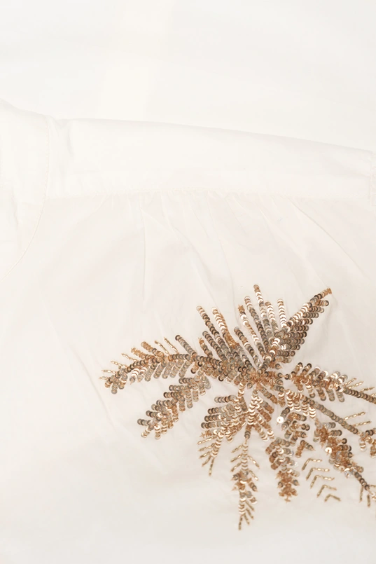 Blouse met geborduurde details