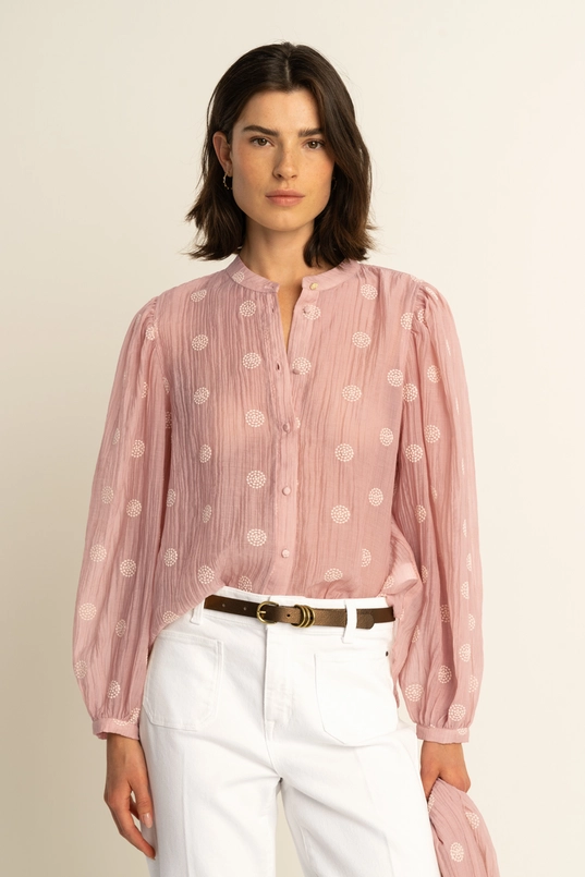 Blouse met geborduurde details