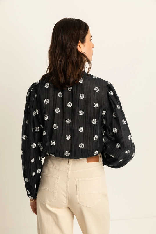 Blouse met geborduurde details