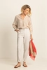 Blouse met geplooide mouwen