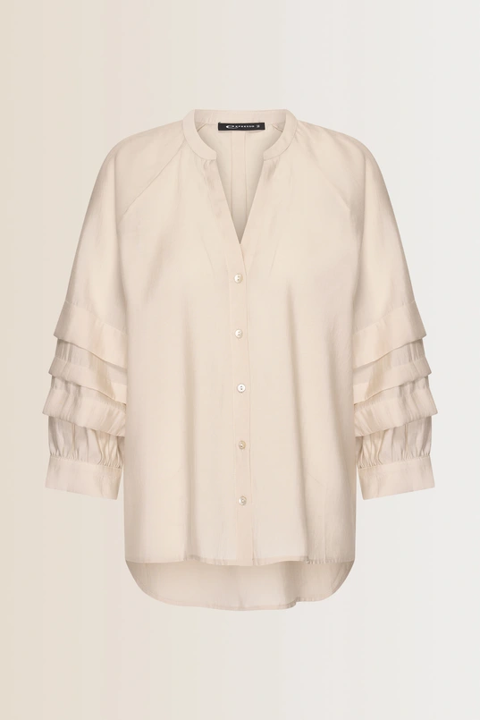 Blouse met geplooide mouwen