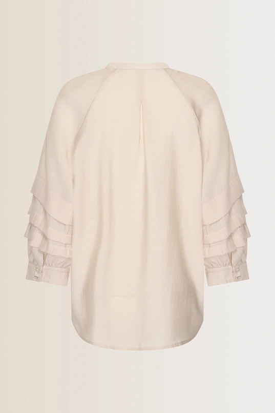 Blouse met geplooide mouwen