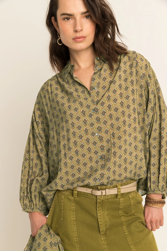 Blouse met grafisch dessin