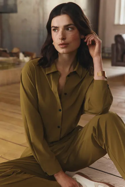 Blouse met klassieke kraag