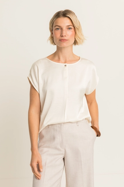 Blouse met knoopdetail