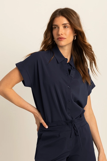 Blouse met korte mouwen