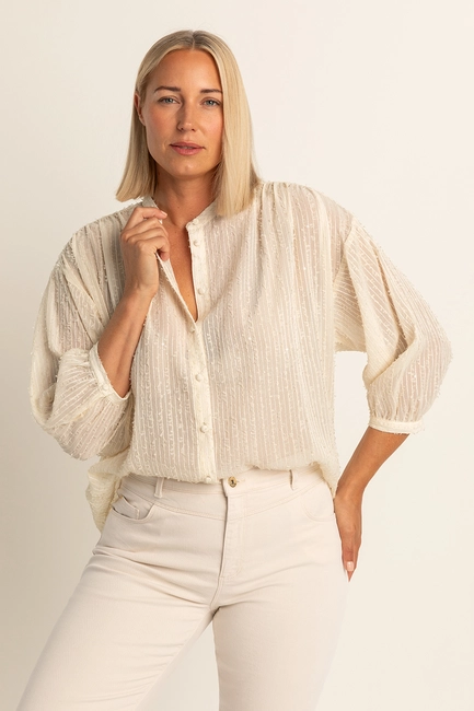 Blouse met paillettendetails