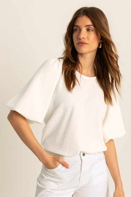 Blouse met pofmouwen