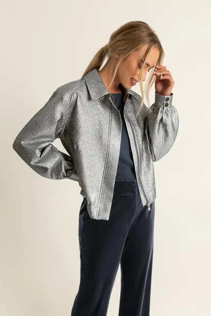 Blouson jack met lurex