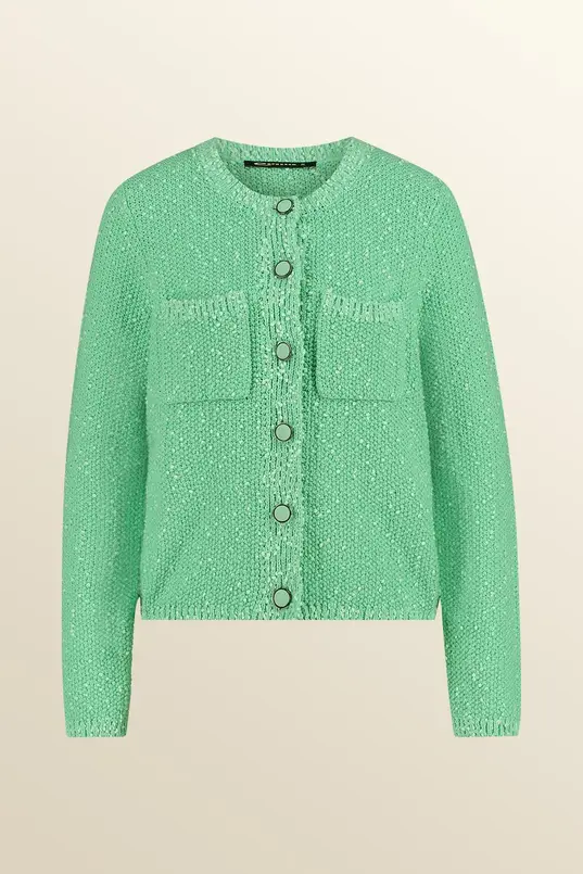 Boxy bouclé cardigan