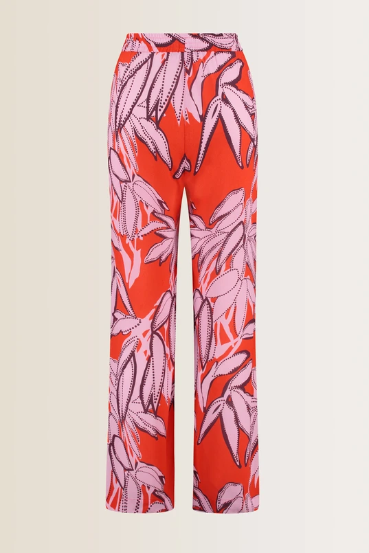 Broek met bloemprint