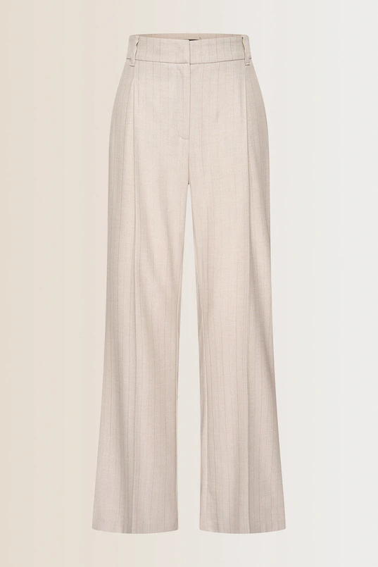 Broek met lurex streep