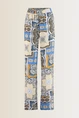 Broek multicolour print