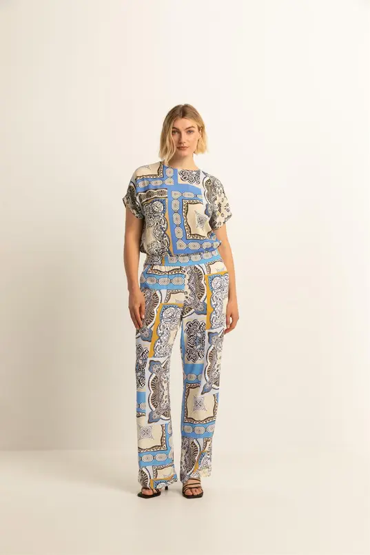 Broek multicolour print