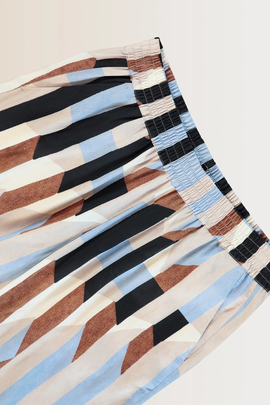 Broek multicolour print