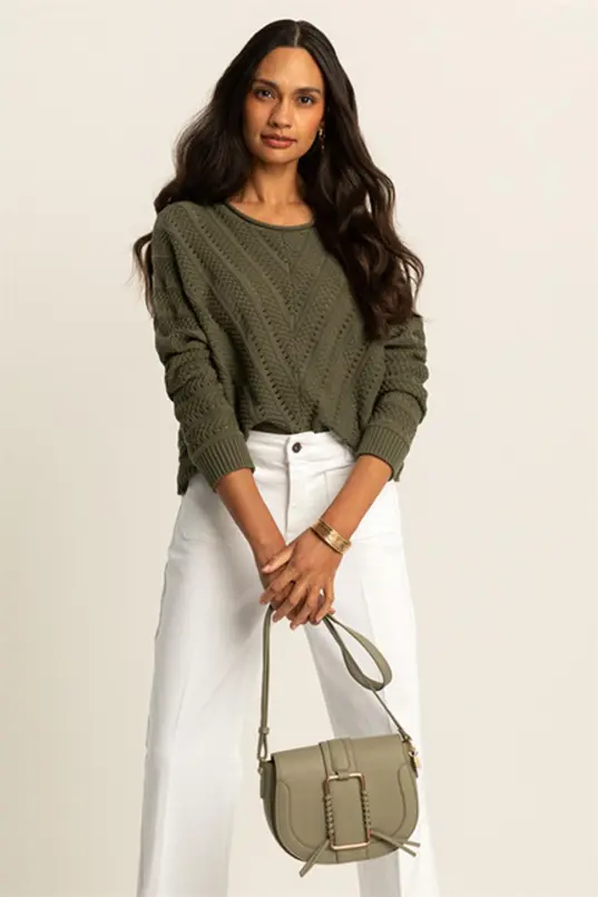 Crossbodytas met gespdetail