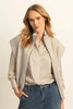 Cupro blouse met klassieke kraag