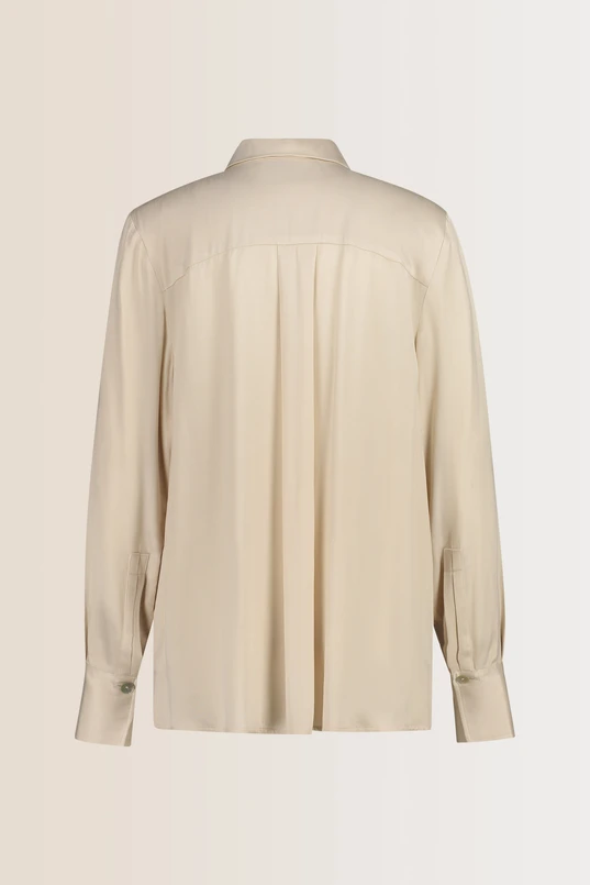 Cupro blouse met klassieke kraag