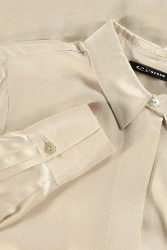 Cupro blouse met klassieke kraag