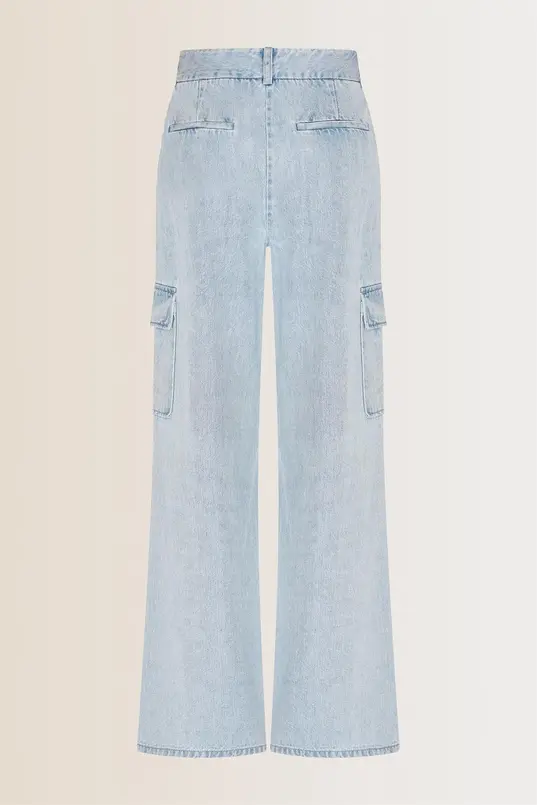 Denim cargo broek