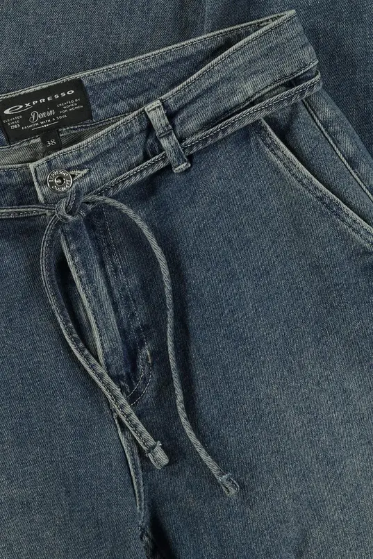Denim chino broek