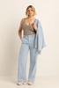 Denim flared broek