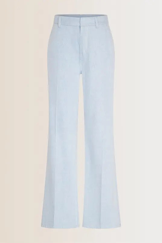 Denim flared broek