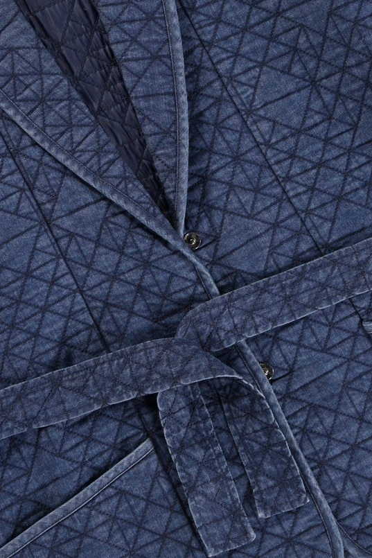 Denim gewatteerde kimono