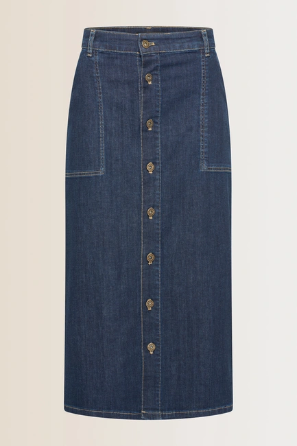 Denim midi-rok