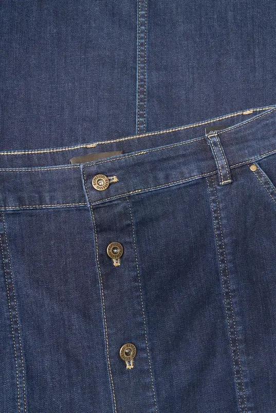 Denim midi-rok