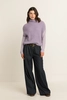 Denim pantalon met wijde pijpen