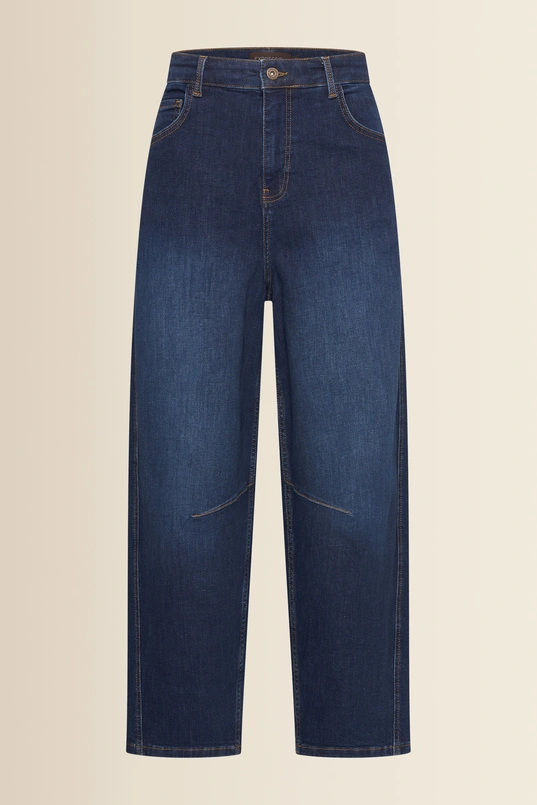 Donkerblauwe jeans met deelnaden