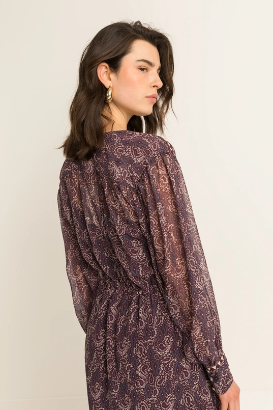 Dress woven chiffon print