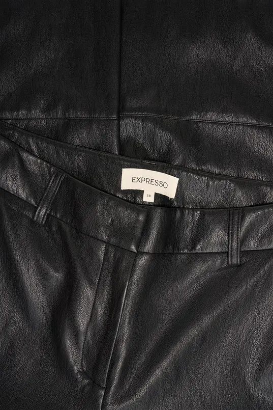 Faux-leather culotte