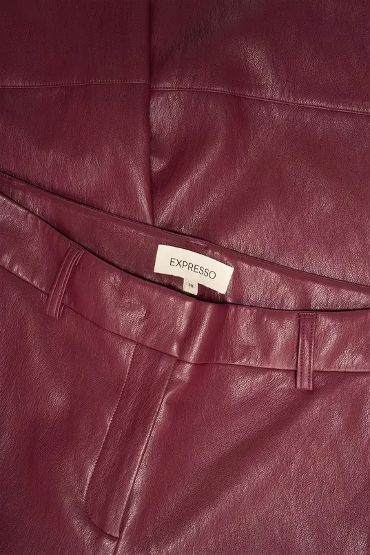Faux-leather culotte
