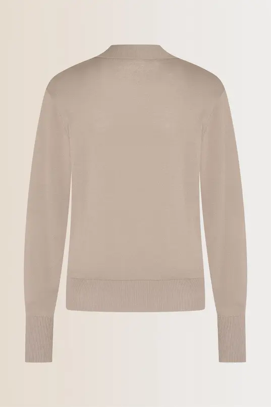 Fijngebreid vest met v-hals
