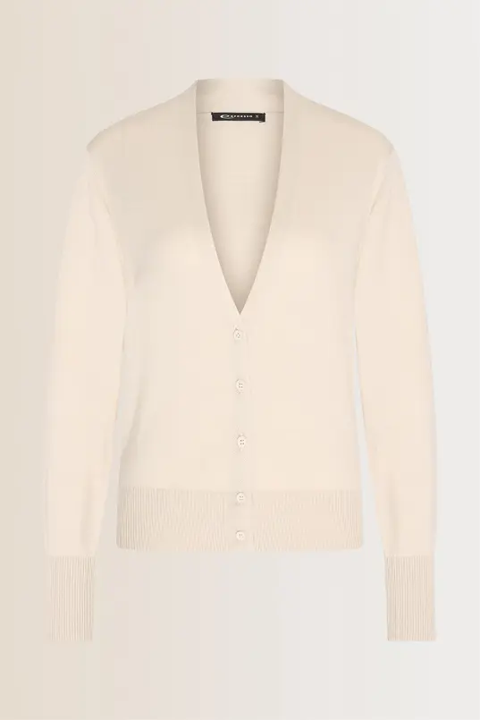 Fijngebreid vest met v-hals